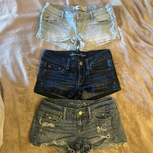 American Eagle Outfitters and Hollister Jean Shorts bundle